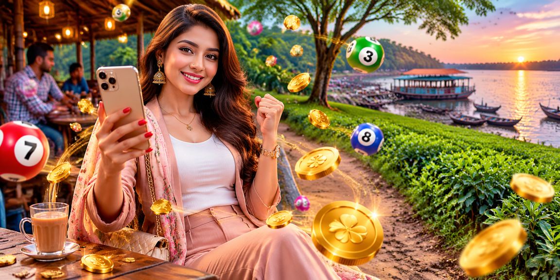 ময়মনসিংহের চা বাগানে মোবাইলে লটারি ও জ্যাকপট গেম উপভোগ